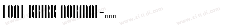 Font Krirk Normal字体转换